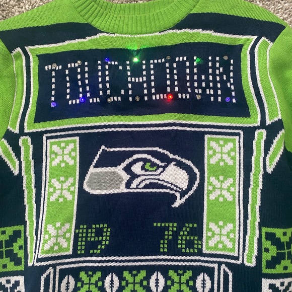 Seattle Seahawks ugly Christmas sweater size small - Picture 3 of 4